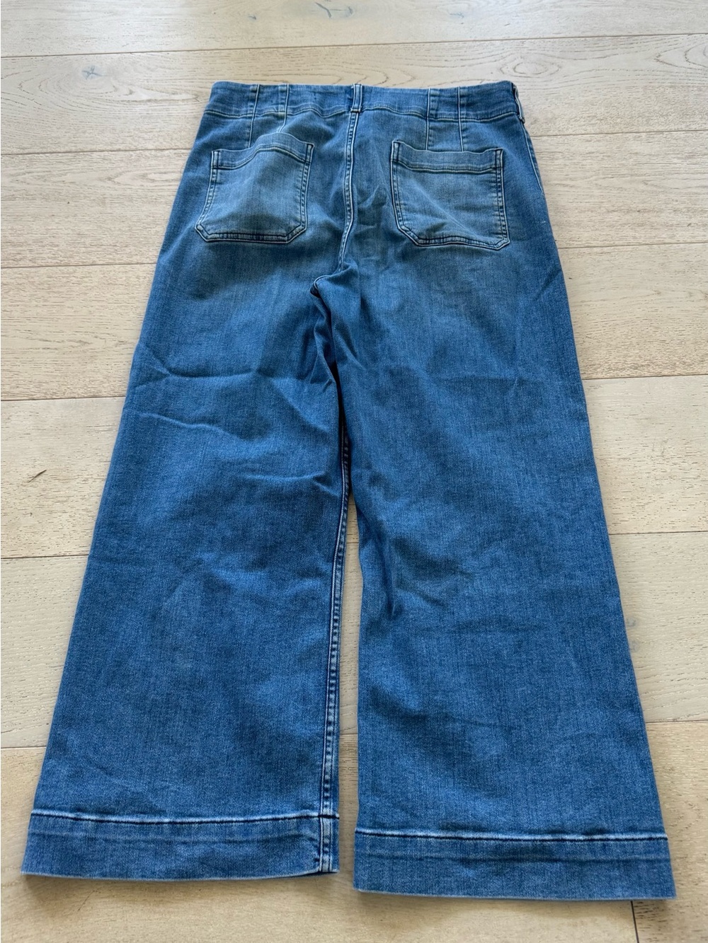 Maeve Jeans Women 32 Colette Wide Leg High Rise Crop Blue Denim - Picture 4 of 8